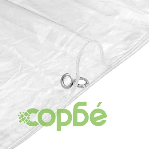 Прозрачен PVC брезент с капси 2x5 m, 350 g/m², водоустойчив ➤ топ цена ➤ sorbe.bg