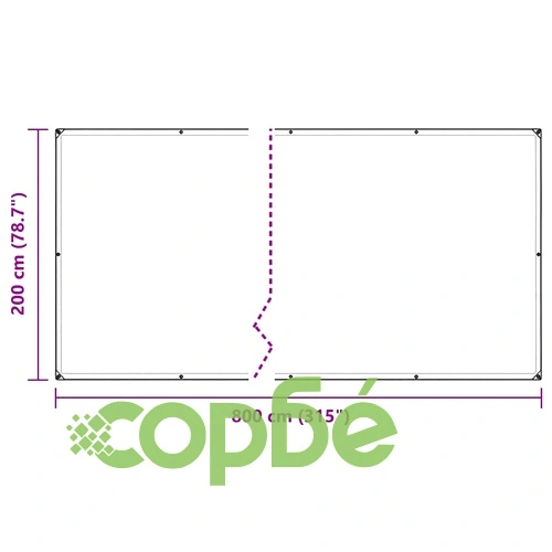 Прозрачен брезент с капси PVC, 2 х 8 м ➤ топ цена ➤ sorbe.bg