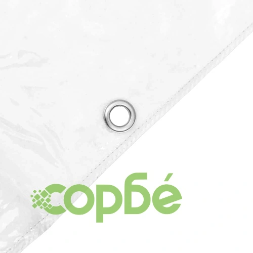 Прозрачен PVC брезент с капси 2x10 м, 350 г/м², водоустойчив ➤ топ цена ➤ sorbe.bg