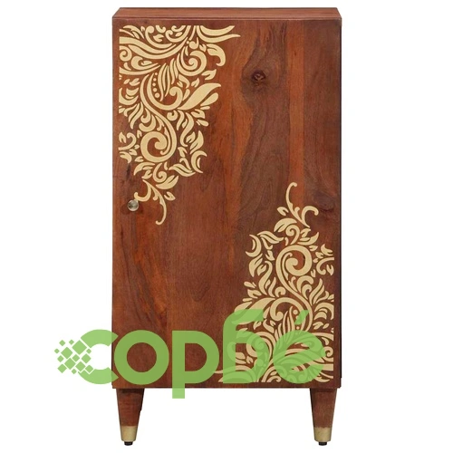 Служебен шкаф от масивно мангово дърво 40x33.5x75 см кафяв ➤ топ цена ➤ sorbe.bg