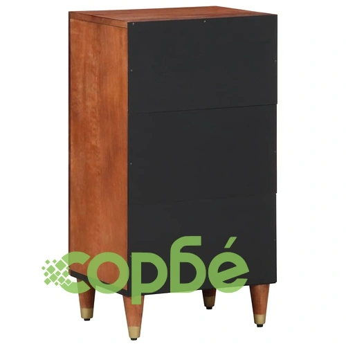 Служебен шкаф от масивно мангово дърво 40x33.5x75 см кафяв ➤ топ цена ➤ sorbe.bg