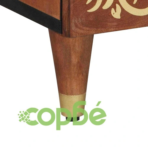 Висок шкаф от масивно мангово дърво 60x33.5x100 см кафяв ➤ топ цена ➤ sorbe.bg