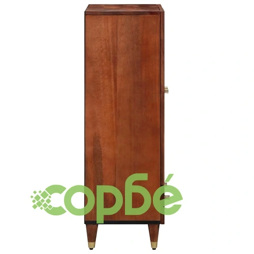 Висок шкаф от масивно мангово дърво 60x33.5x100 см кафяв ➤ топ цена ➤ sorbe.bg