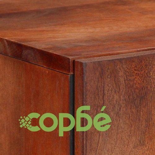 Висок шкаф от масивно мангово дърво 60x33.5x100 см кафяв ➤ топ цена ➤ sorbe.bg