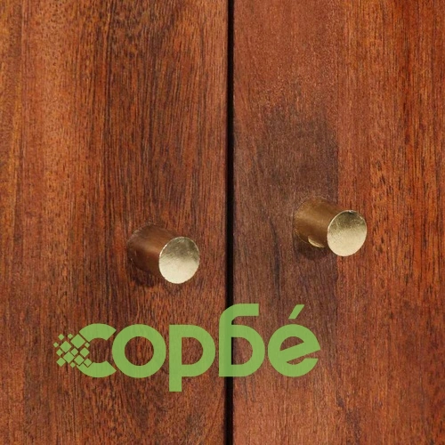 Висок шкаф от масивно мангово дърво 60x33.5x100 см кафяв ➤ топ цена ➤ sorbe.bg