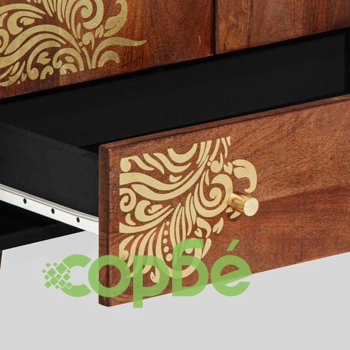 Висок шкаф от масивно мангово дърво 60x33.5x100 см кафяв ➤ топ цена ➤ sorbe.bg