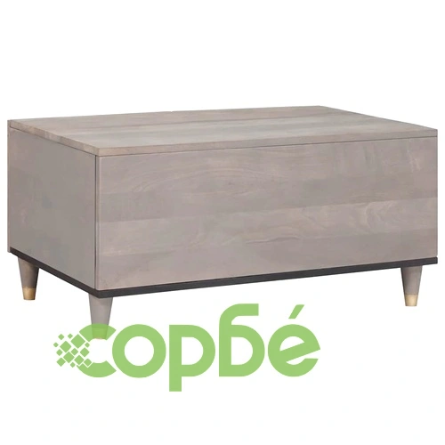 Масичка за кафе от масивно мангово дърво сива 80x50x40 см ➤ топ цена ➤ sorbe.bg
