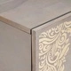 Масичка за кафе от масивно мангово дърво сива 80x50x40 см