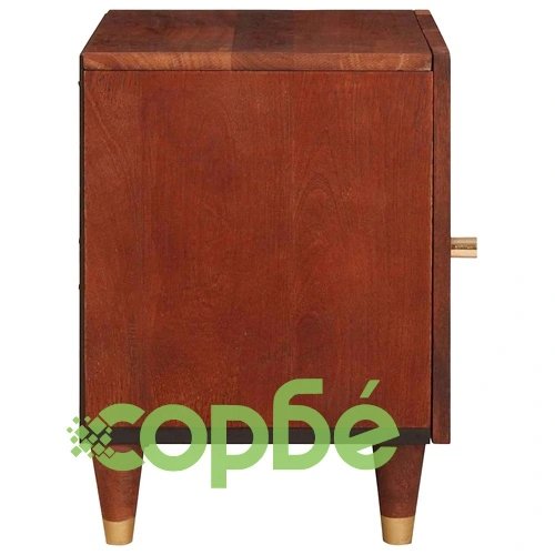 Нощни маси от масивно мангово дърво - комплект 2 броя 40x33.5x46 см ➤ топ цена ➤ sorbe.bg