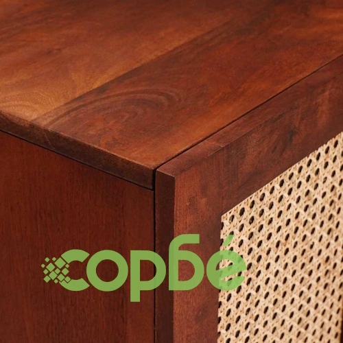 Шкаф от масивно мангово дърво 60x33.5x75 см кафяв цвят ➤ топ цена ➤ sorbe.bg