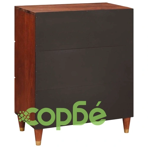 Служебен шкаф от масивно мангово дърво, кафяв, 60 x 33 x 75 см ➤ топ цена ➤ sorbe.bg