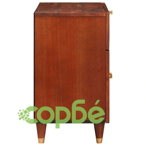 Нощно шкафче с ратан 50 x 33 x 60 см, масивно мангово дърво ➤ топ цена ➤ sorbe.bg