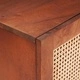 ТВ шкаф от масивно мангово дърво 105x33.5x46 см с врата кафяв