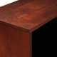 Сервизен шкаф от масивно мангово дърво с ратан, 80 x 33,5 x 75 см, Кафяво