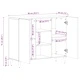 Шкаф от масивно мангово дърво и тръстика 90x33.5x75 см - кафяв