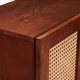 Шкаф от масивно мангово дърво и тръстика 90x33.5x75 см - кафяв