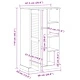 Шкаф за баня VIGO от масивна борова дървесина меденокафяв 67.5x34x110 см