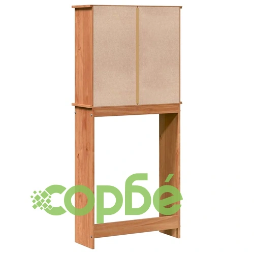 Шкаф за пералня VIGO от масивно борово дърво меденокафяв 72.5x27x161 см ➤ топ цена ➤ sorbe.bg