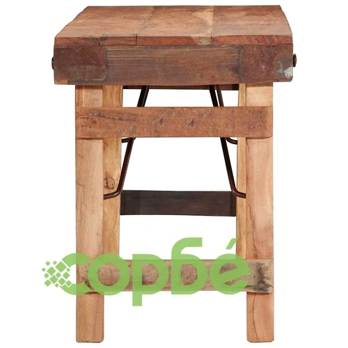 Пейка от масивно регенерирано дърво 110x35x46 см кафяво ➤ топ цена ➤ sorbe.bg