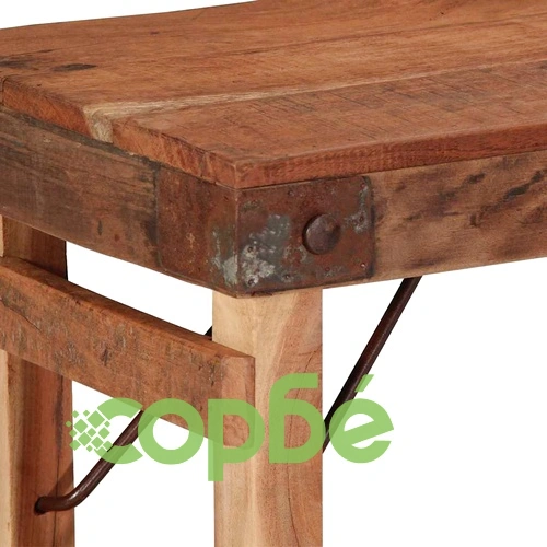 Пейка от масивно регенерирано дърво 110x35x46 см кафяво ➤ топ цена ➤ sorbe.bg