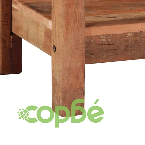 Конзолна маса от масивна акациева дървесина с 3 чекмеджета 107x33x76 см кафяво ➤ топ цена ➤ sorbe.bg