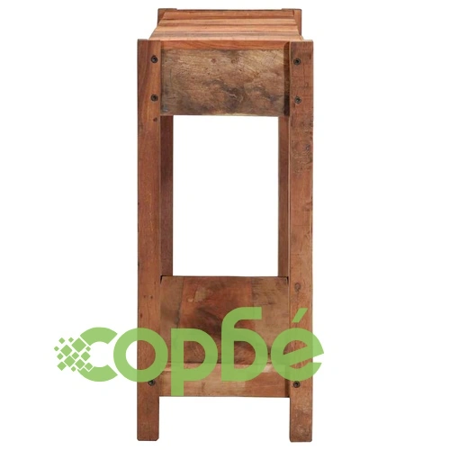 Конзолна маса от масивна акациева дървесина с 3 чекмеджета 107x33x76 см кафяво ➤ топ цена ➤ sorbe.bg