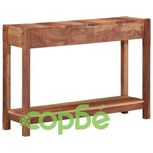 Конзолна маса от масивна акациева дървесина с 3 чекмеджета 107x33x76 см кафяво ➤ топ цена ➤ sorbe.bg