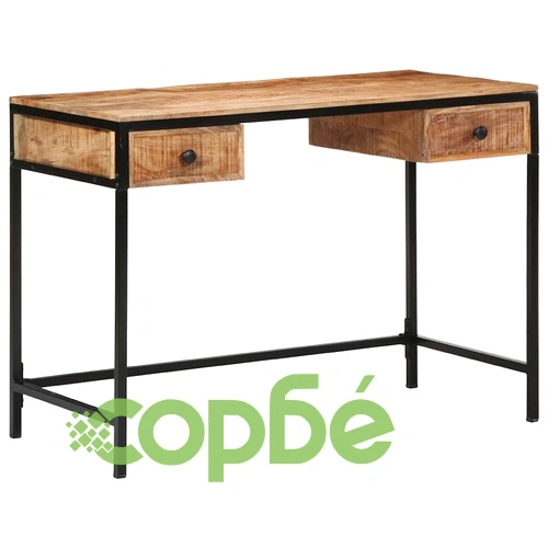 Работно бюро от масивна дървесина манго 105x50x75 см кафяво ➤ топ цена ➤ sorbe.bg