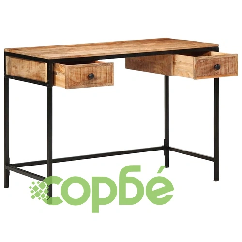 Работно бюро от масивна дървесина манго 105x50x75 см кафяво ➤ топ цена ➤ sorbe.bg