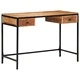 Работно бюро от масивна дървесина манго 105x50x75 см кафяво
