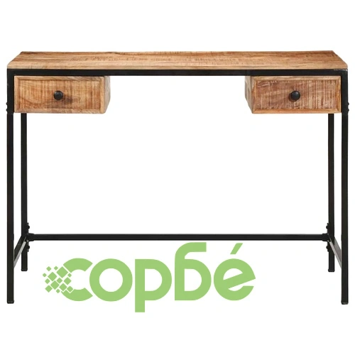 Работно бюро от масивна дървесина манго 105x50x75 см кафяво ➤ топ цена ➤ sorbe.bg