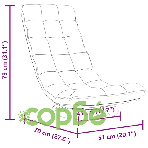 Въртящ се подов стол от плат, бял, 70x51x79 см, с 5 позиции за накланяне ➤ топ цена ➤ sorbe.bg