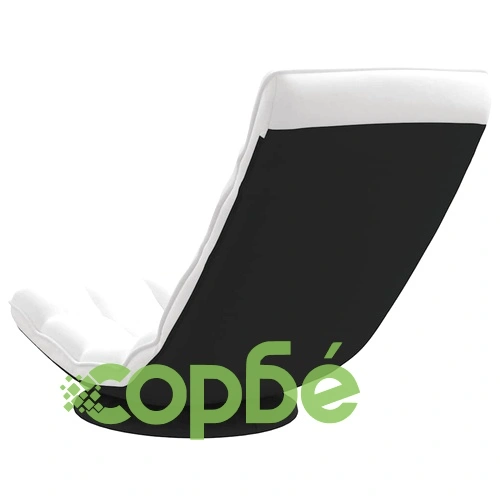 Въртящ се подов стол от плат, бял, 70x51x79 см, с 5 позиции за накланяне ➤ топ цена ➤ sorbe.bg