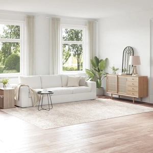 Шаги килим с латексна подложка в кремав цвят, размер 240x340 см