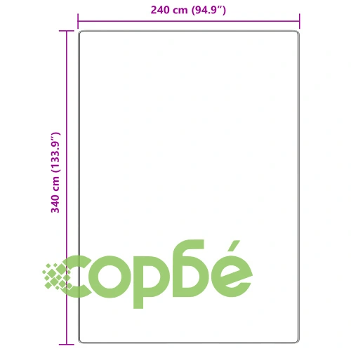 Килим с дублирано дъно в кафяво от полипропилен 240x340 см ➤ топ цена ➤ sorbe.bg