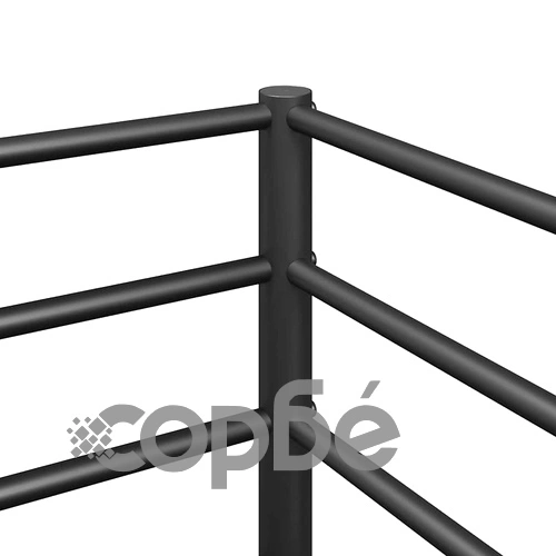 Двуетажно легло от стомана 90x200 см, черно, без матрак ➤ топ цена ➤ sorbe.bg