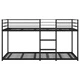 Двуетажно легло от стомана 100x200 см, черно, без матрак