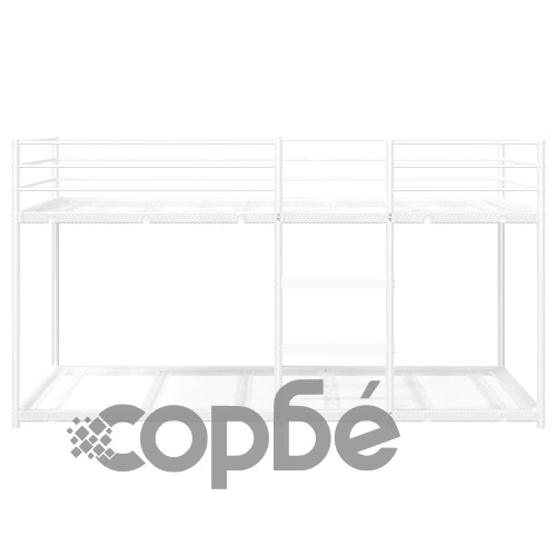 Двуетажно легло от стомана, бяло, 80x200 см, без матрак ➤ топ цена ➤ sorbe.bg