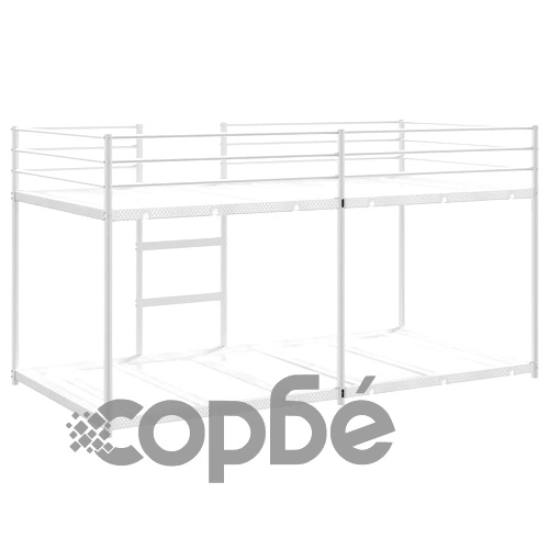 Двуетажно легло от стомана, бяло, 80x200 см, без матрак ➤ топ цена ➤ sorbe.bg
