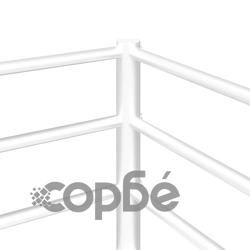 Двуетажно легло от стомана в бяло, 90x190 см, без матрак ➤ топ цена ➤ sorbe.bg