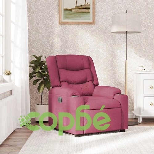 Стол реклайнер от текстил в изискан виненочервен цвят ➤ топ цена ➤ sorbe.bg