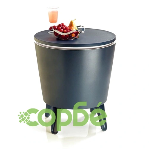 Keter Бар за Охлаждане на Напитки с Масичка, Антрацит, 49,5 x 57-84 см, 30 л, 192710 ➤ топ цена ➤ sorbe.bg