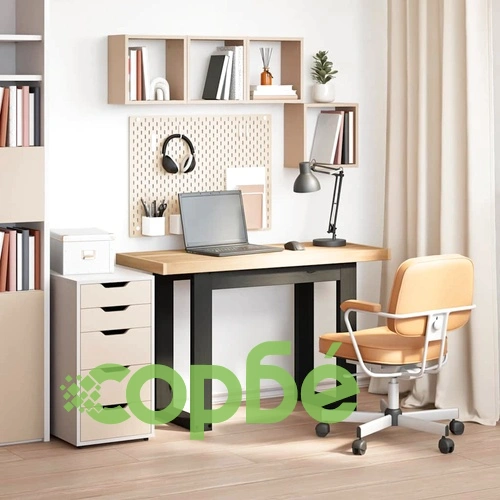 Бюро NOAIN 120x50x75 см с U-образни крака от масивна борова дървесина ➤ топ цена ➤ sorbe.bg