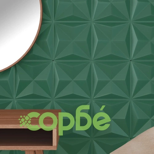 3D Стенни Панели Оригами 48 бр. Зелени 50x50 см XPS 12 м² ➤ топ цена ➤ sorbe.bg