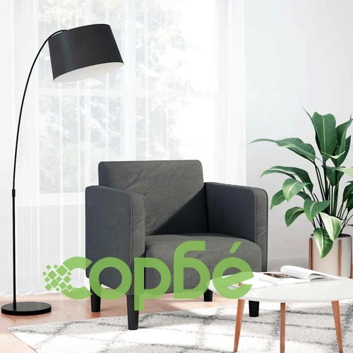 Луксозен разтегателен диван с подлакътници в тъмносив цвят, 54 см, велурена тъкан ➤ топ цена ➤ sorbe.bg