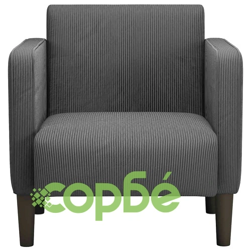 Луксозен разтегателен диван с подлакътници в тъмносив цвят, 54 см, велурена тъкан ➤ топ цена ➤ sorbe.bg