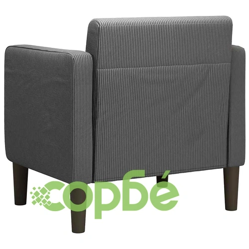 Луксозен разтегателен диван с подлакътници в тъмносив цвят, 54 см, велурена тъкан ➤ топ цена ➤ sorbe.bg