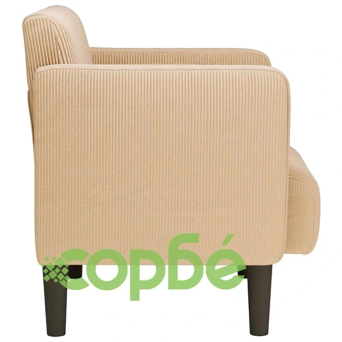 Разтегателен диван с подлакътници от велурена тъкан в светлозелено-сив цвят 54 см ➤ топ цена ➤ sorbe.bg