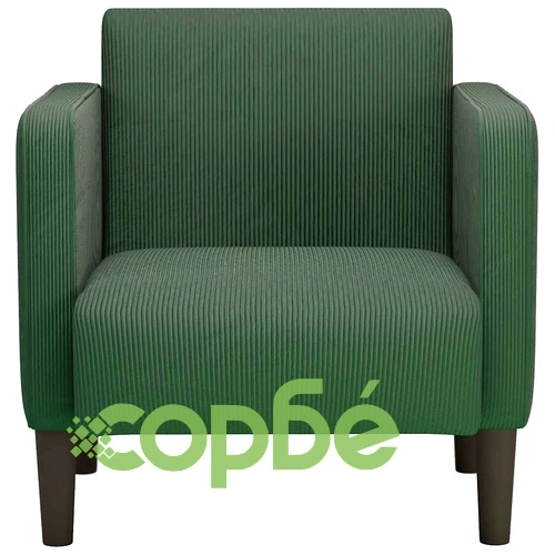 Разтегателен диван с подлакътници от велурена тъкан, зелен, 54 см ➤ топ цена ➤ sorbe.bg