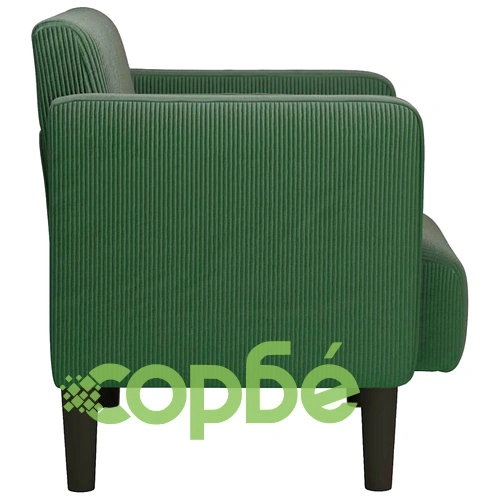 Разтегателен диван с подлакътници от велурена тъкан, зелен, 54 см ➤ топ цена ➤ sorbe.bg